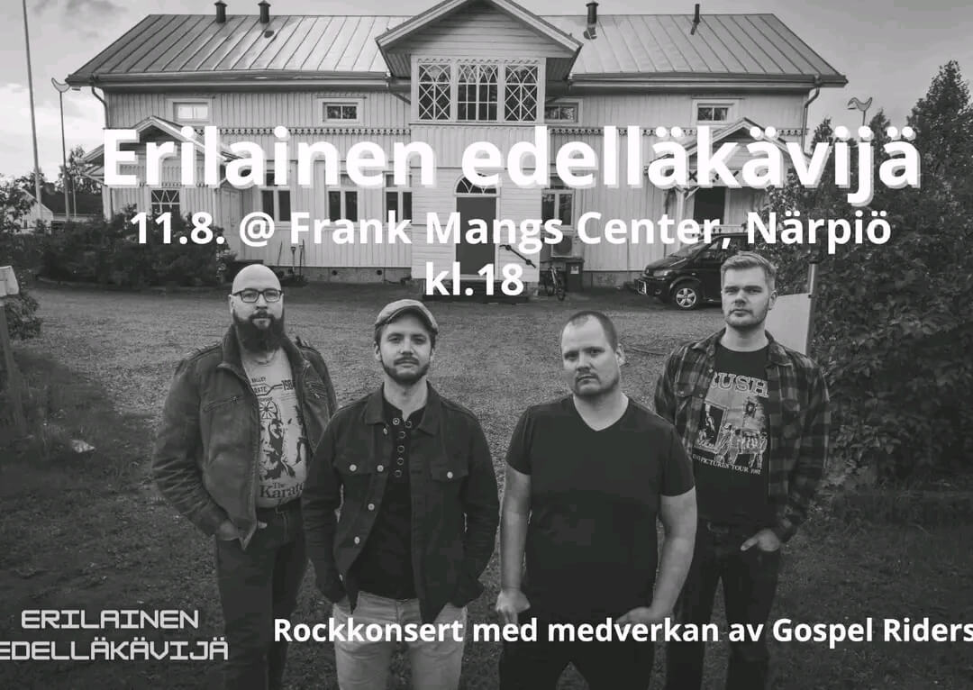 Rockkonsert med Erilainen edelläkävijä och Gospel Riders