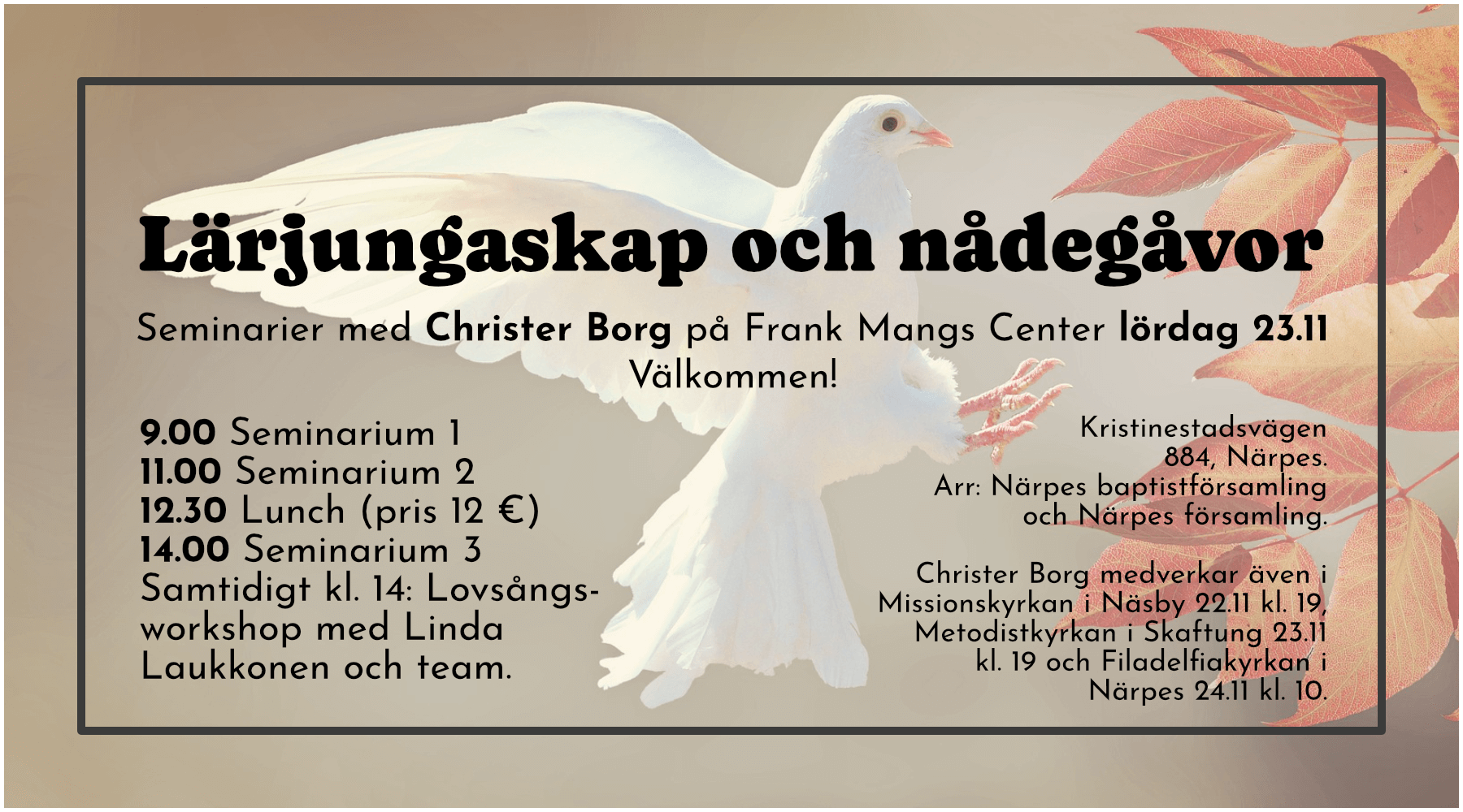 Lärjungaskap och nådegåvor – seminariedag med Christer Borg