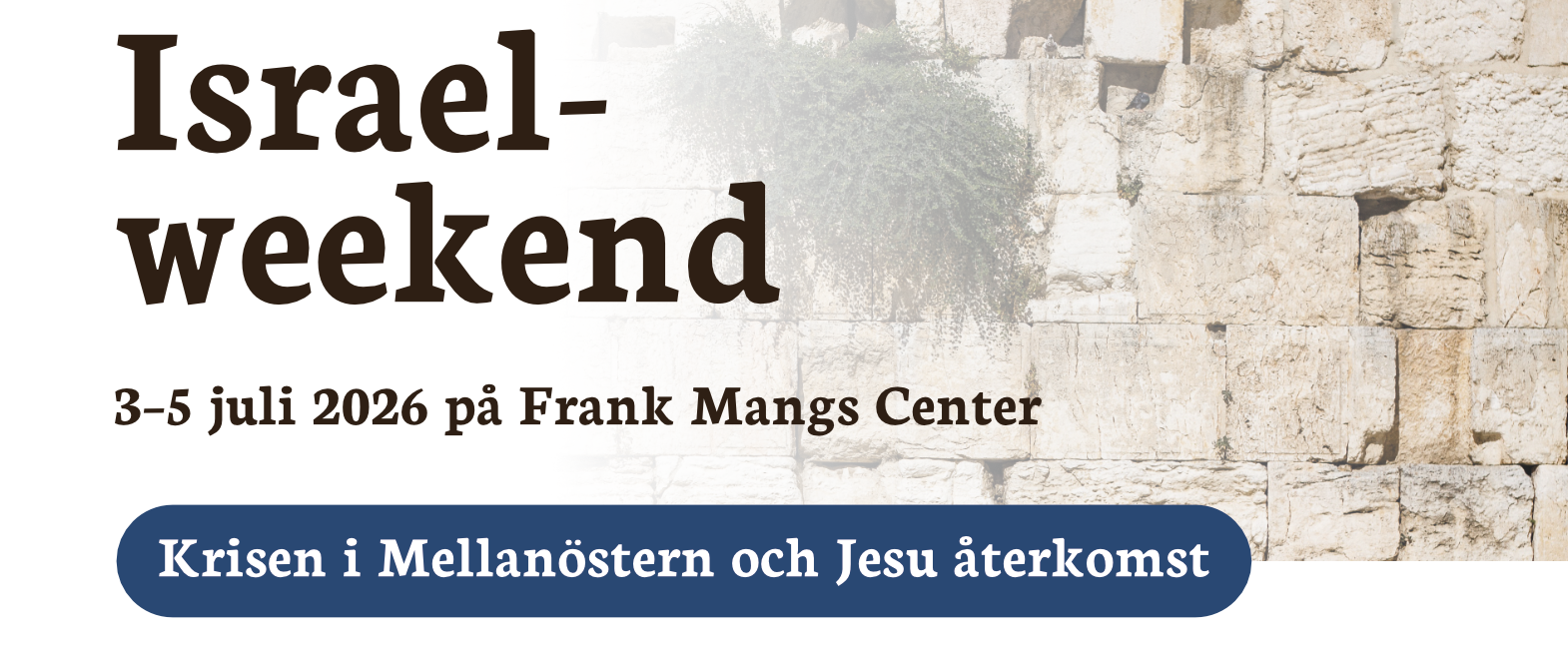 Israelweekend 2026 | Program & talare